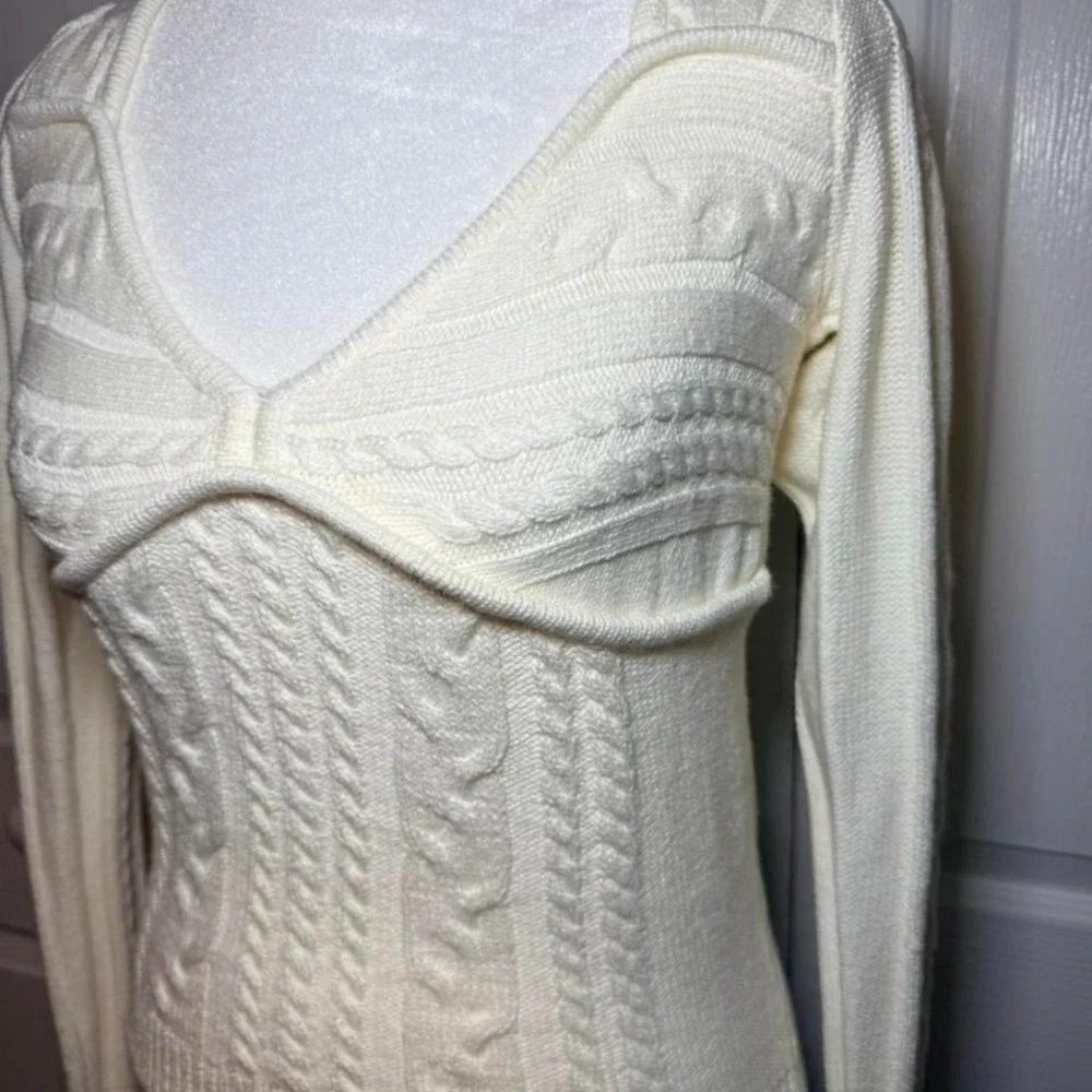 Majorelle‎ Fallone Knit Ivory Sweater Size Medium_4
